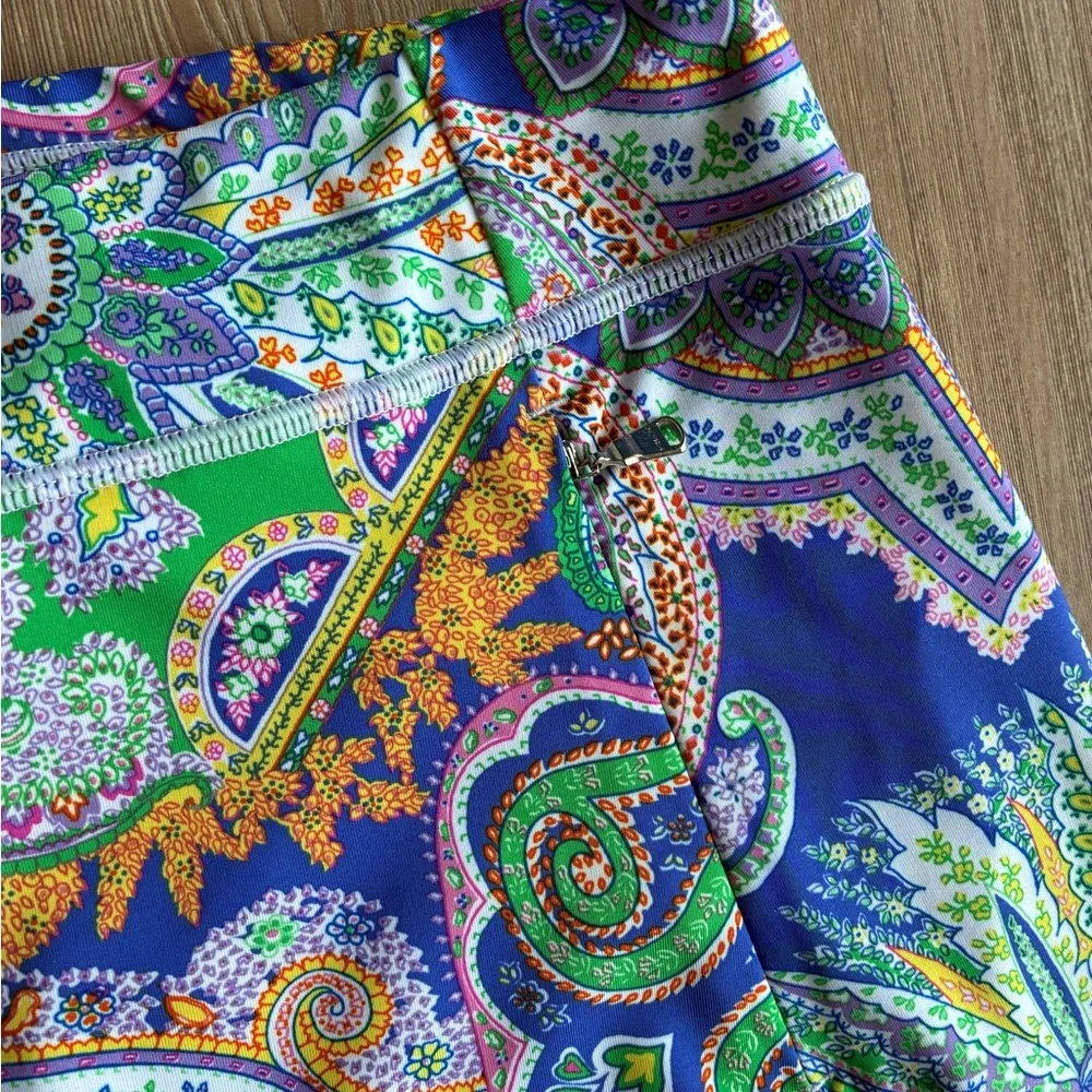 RLX Ralph Lauren Golf Concept 1 Blue Multi Skort Skirt Womens $148 athleisure M
